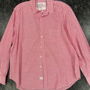 Frank & Eileen Pink White Gingham Button Down Shirt - size L